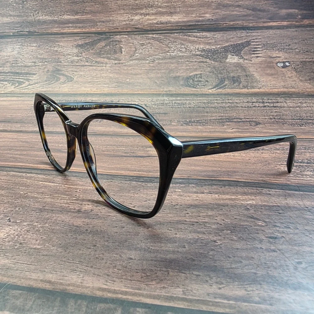 Warby Parker Nancy W 283 Tortoise Shell Geometric Oversized Eyeglasses 57-17-140